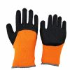 polyester shell latex crinkle half coated winter work gloves