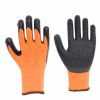 brushed napping polyester latex crinkle coated winter work glove