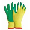 10gauge polycotton liner crinkle palm coated construction gloves